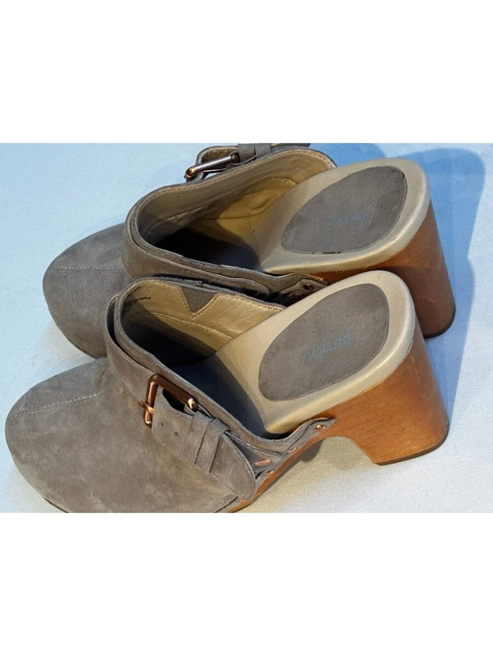 Jambu Suede Buckle Clog Mules women’s size 9.5